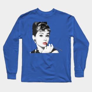 Audrey Hepburn 'Lips' Long Sleeve T-Shirt